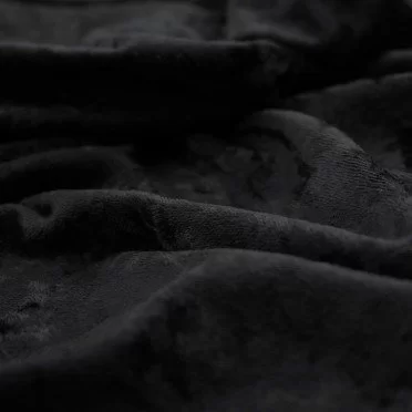 Velour De Panne Stof Zwart - (Velours De Panne)