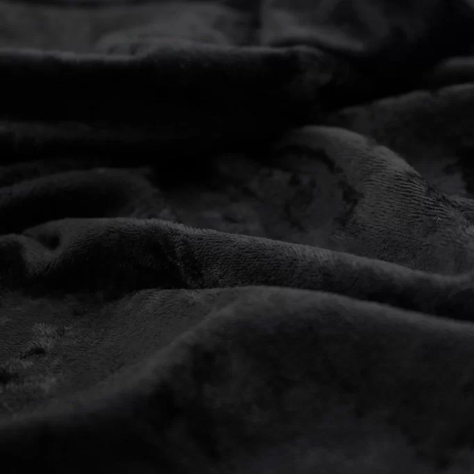 Tessuto Velluto Panné Nero - (Velluto Panné)