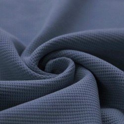 Tissu Jersey Gaufré Tricoté Jeans Foncé