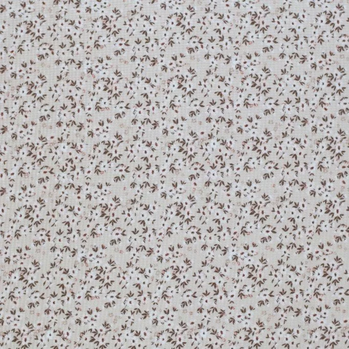 Wafel Jersey Stof - Bloembom Beige - (Jersey Stoffen)