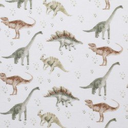 Wafel Jersey Stof - Grote Dino