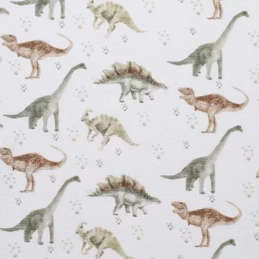 Waffelstrick Jersey Stoff - Großer Dino - (Jersey Stoffe)
