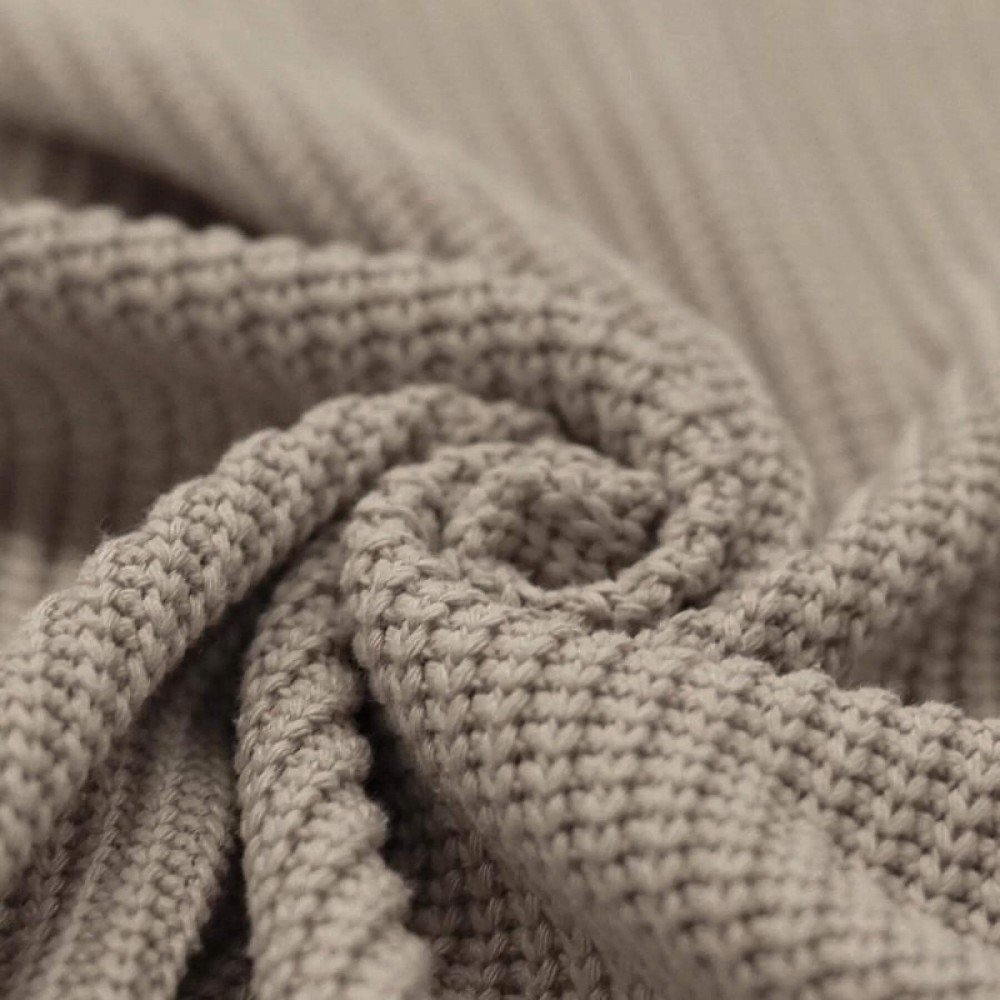 Tessuto Lavorato a Maglia Beige Scuro - (Deco Tessuti)