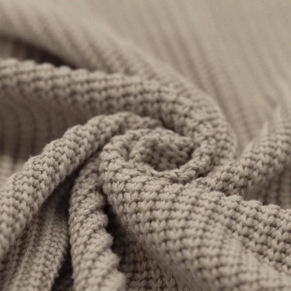 Big Knit Stof Donker Beige Big Knit Stof Donker Beige - (Decoratiestoffen)