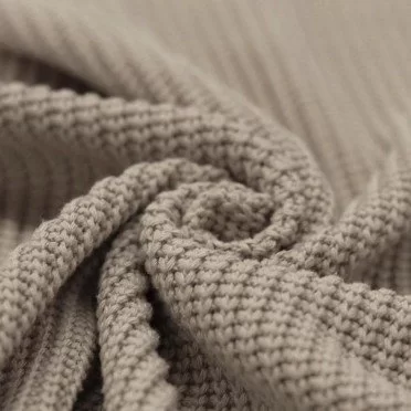 Tissu Point De Maille Tricot Beige Foncé - (Tissus Deco)