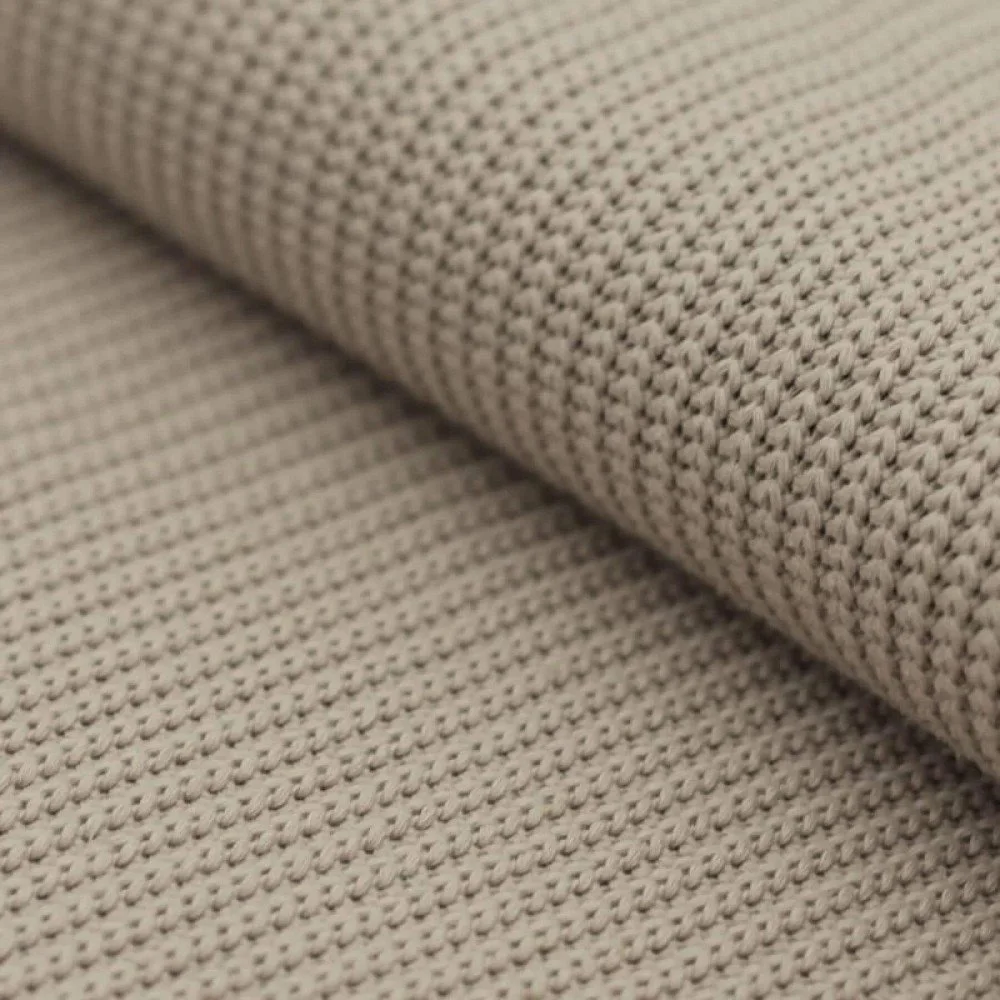 Tessuto Lavorato a Maglia Beige Scuro