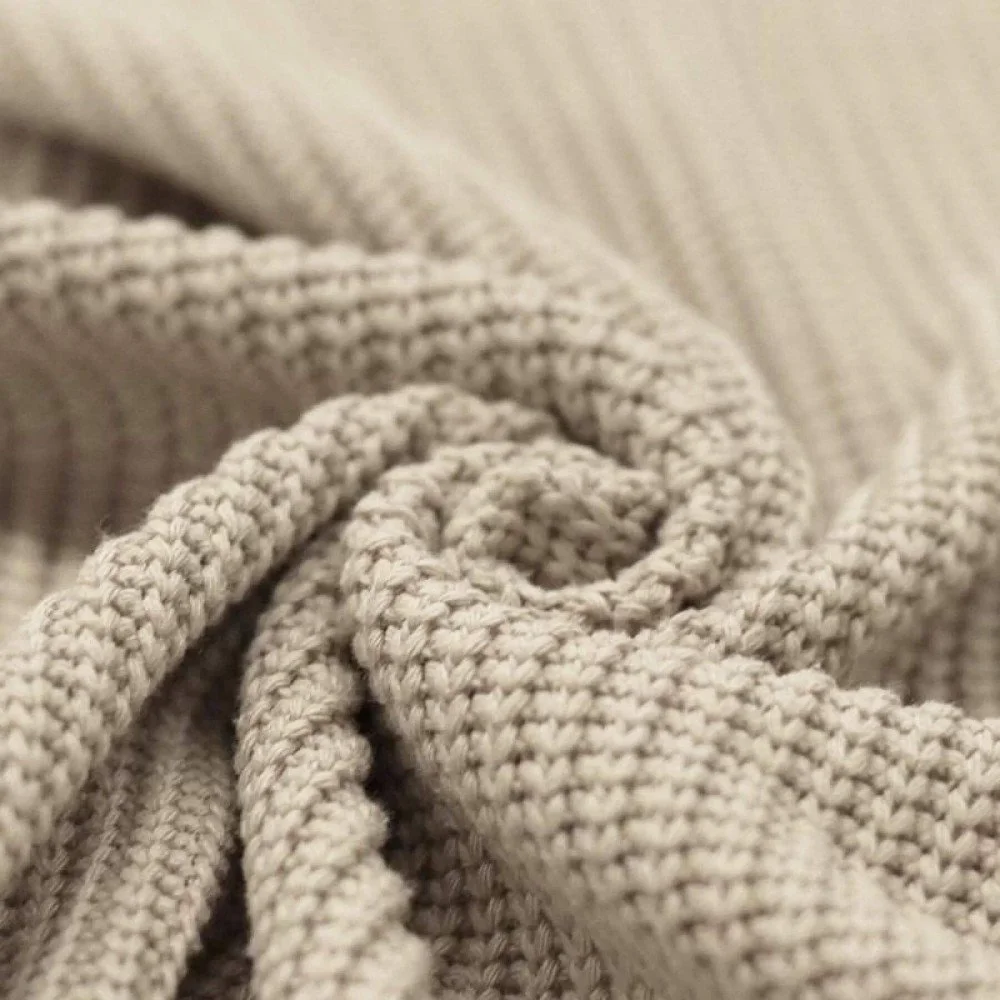 Big Knit Stof Licht Beige Big Knit Stof Licht Beige - (Decoratiestoffen)