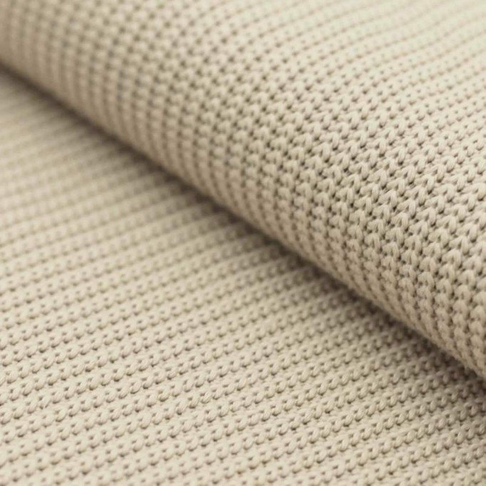 Big Knit Stof Licht Beige - (Decoratiestoffen)