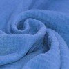 Tessuto Doppia Garza Di Cotone Cobalto Chiaro