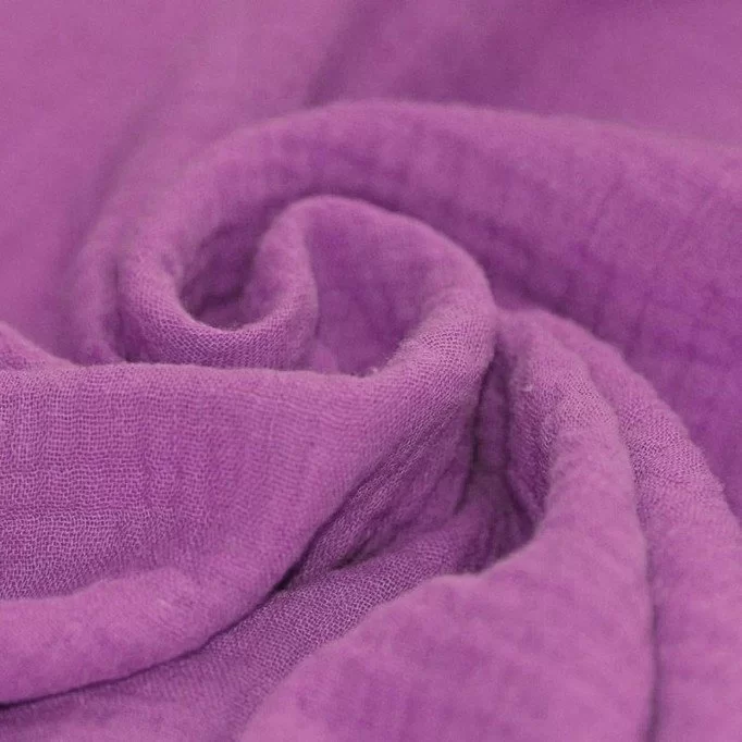 Baumwoll Musselin Stoff Orchidee Rosa - (Dekostoffe)