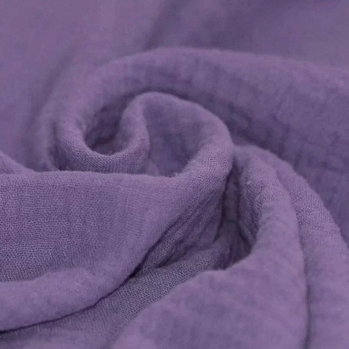 Baumwoll Musselin Stoff Violett - (Dekostoffe)