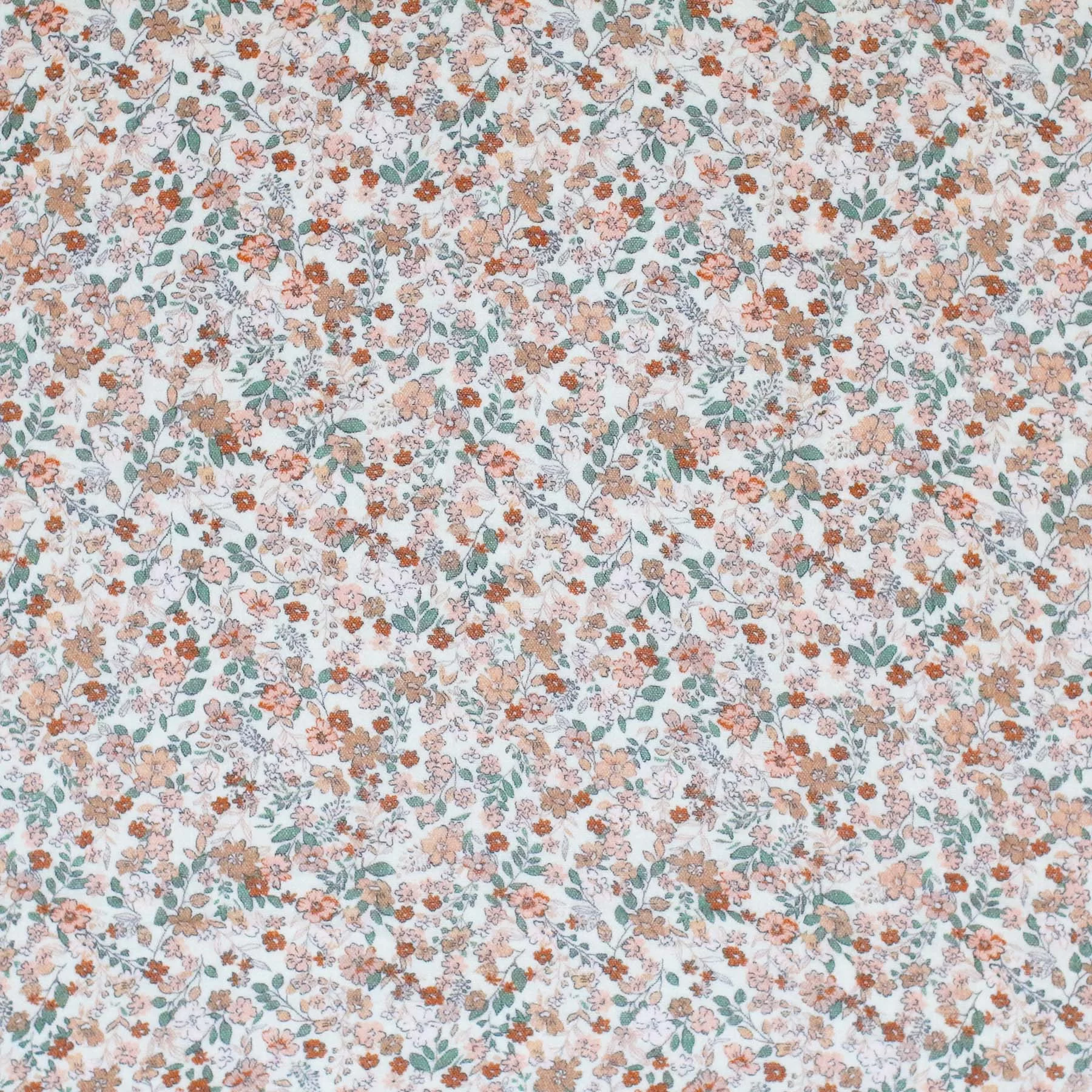 Hydrofiel Stof Digitale Print - Trendy Bloem Cacao