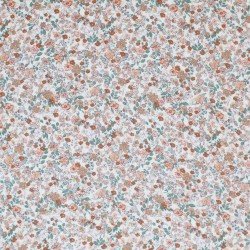Double Gauze Fabric Digital Print - Trendy Flower Cacao