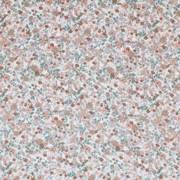 Tissu Double Gaze Impression Numérique - Fleur Tendance Cacao - (Tissu Enfant)