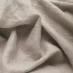 Fint Hørstof (Stone Washed) Mørk Beige - (Dekorationsstoffer)
