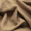 Tkanina Lniana Delikatna (Stone Washed) Khaki Brązowy