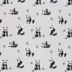 Jersey Cotton Fabric Digital Print - Panda's