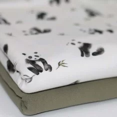 Bomuldjersey Digital Print - Panda'er Bomuldjersey Digital Print - Panda'er