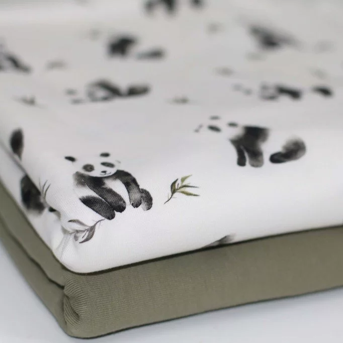 Jersey Cotton Fabric Digital Print - Panda's | Rijs Textiles Jersey Cotton Fabric Digital Print - Panda's - (Jersey Cotton Fabric Digital Print)