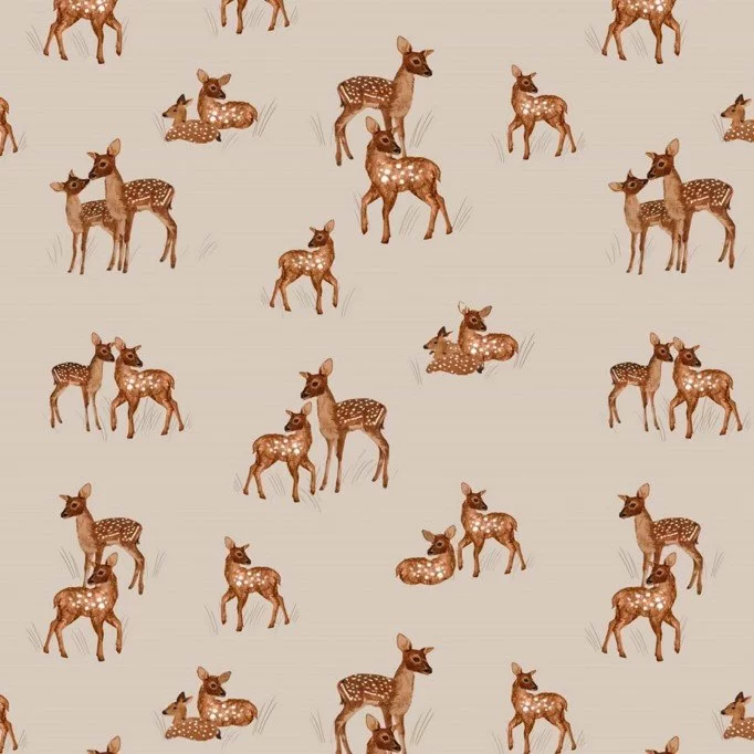 Jersey Katoen Digitale Print - Kudde Herten | Rijs Textiles Jersey Katoen Digitale Print - Kudde Herten - (Jersey Katoen Digitale Print)