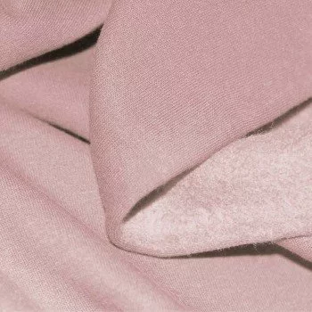 Tissu Sweat Molleton Nude Rose Tissu Sweat Molleton Nude Rose