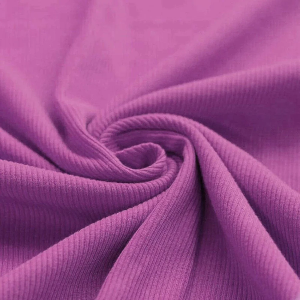 Rib Jersey Stof Orchidee Roze