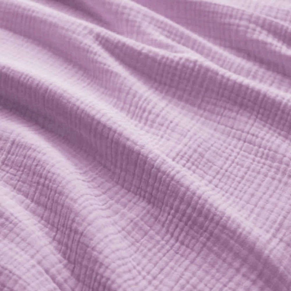 Kraftig (Triple Layer) Musselin Stof Pastel Lilla