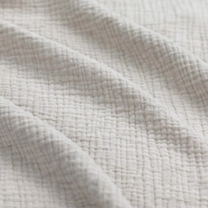 Tessuto Triplo Garza Di Cotone Lino Naturale Melange - (Deco Tessuti)