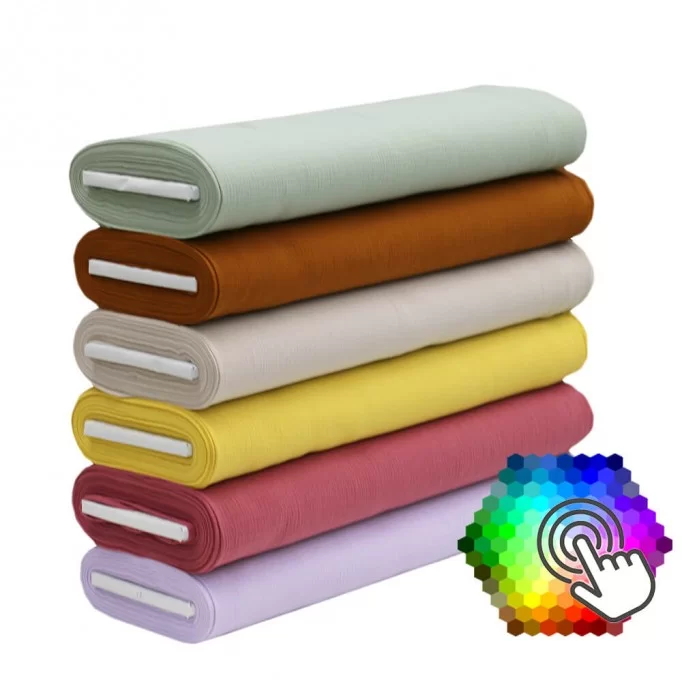 Double Gauze Fabric 6 Colors 12 Meters Package | Rijs Textiles Double Gauze Fabric 6 Colors 12 Meters Package - (Fabric Outlet)