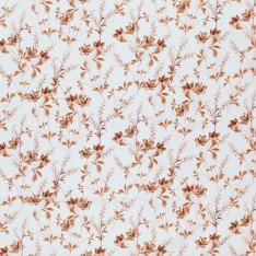Jersey Cotton Fabric Digital Print - Cognac Brown Flower