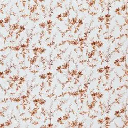 Baumwolljersey Digital - Cognac Braune Blume