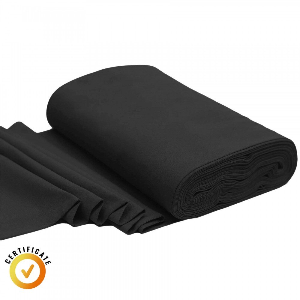 Bio Bündchenstoff 1x1 Schwarz Bio Bündchenstoff 1x1 Schwarz