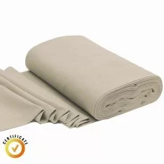 Organisk Manchet Stof 1x1 Mørk Beige Organisk Manchet Stof 1x1 Mørk Beige