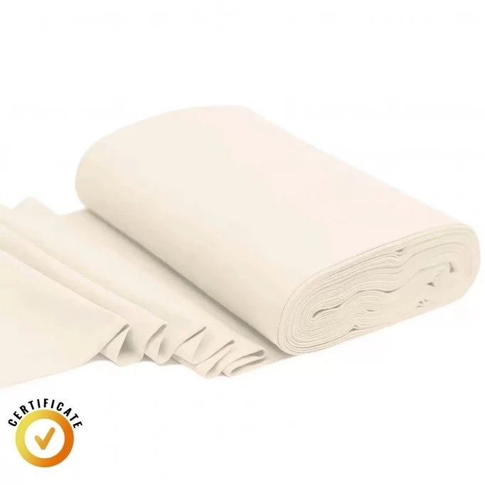 Organic Cuff Fabric 1x1 Natural - (Cuffs Rib)