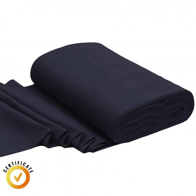 Tissu Bord-Côte Bio 1x1 Marine - (Tissu Bord-Côtes )