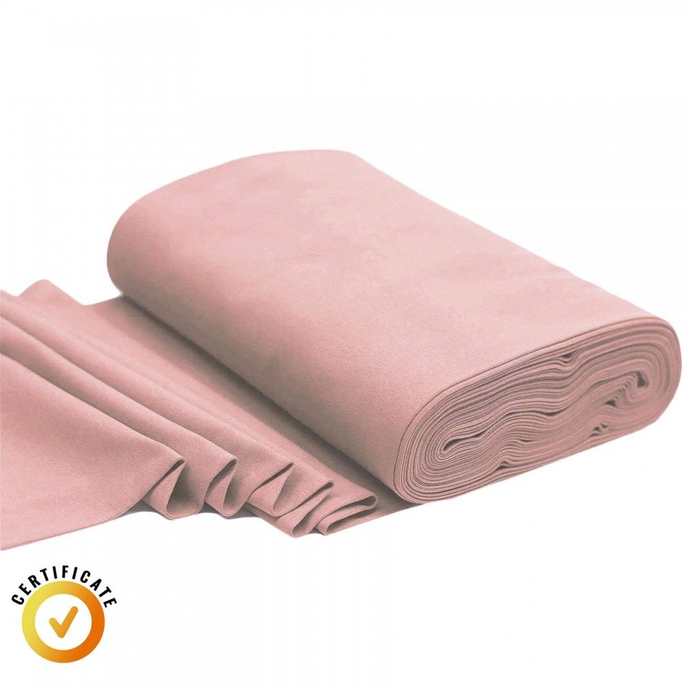 Organic Cuff Fabric 1x1 Nude Pink