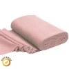 Tessuto Polsino Di Cotone Organico 1x1 Nude Rosa