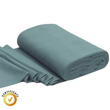 Tessuto Polsino Di Cotone Organico 1x1 Verde Antico - (Bordo Maglia In Cotone)