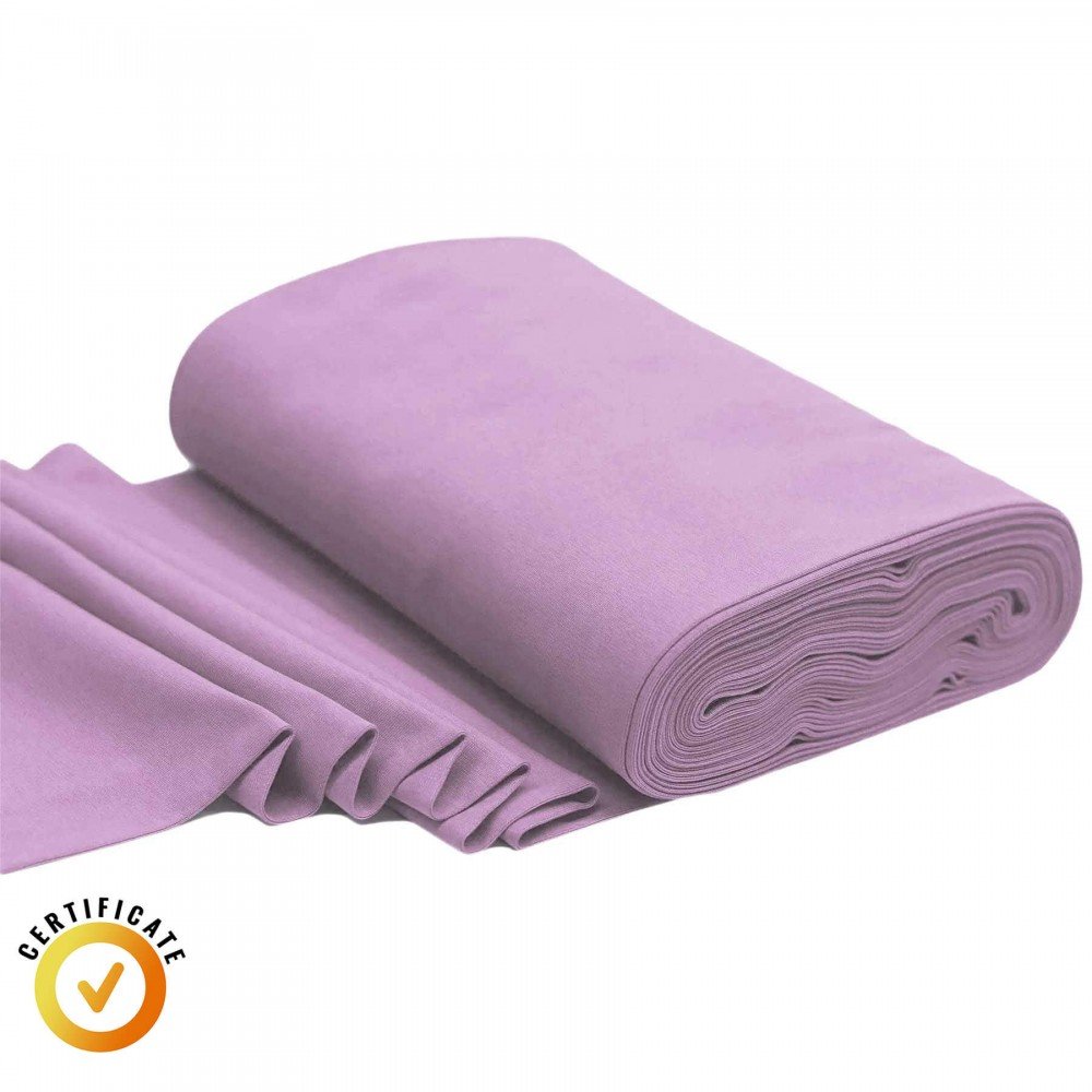 Organic Cuff Fabric 1x1 Pastel Lilac