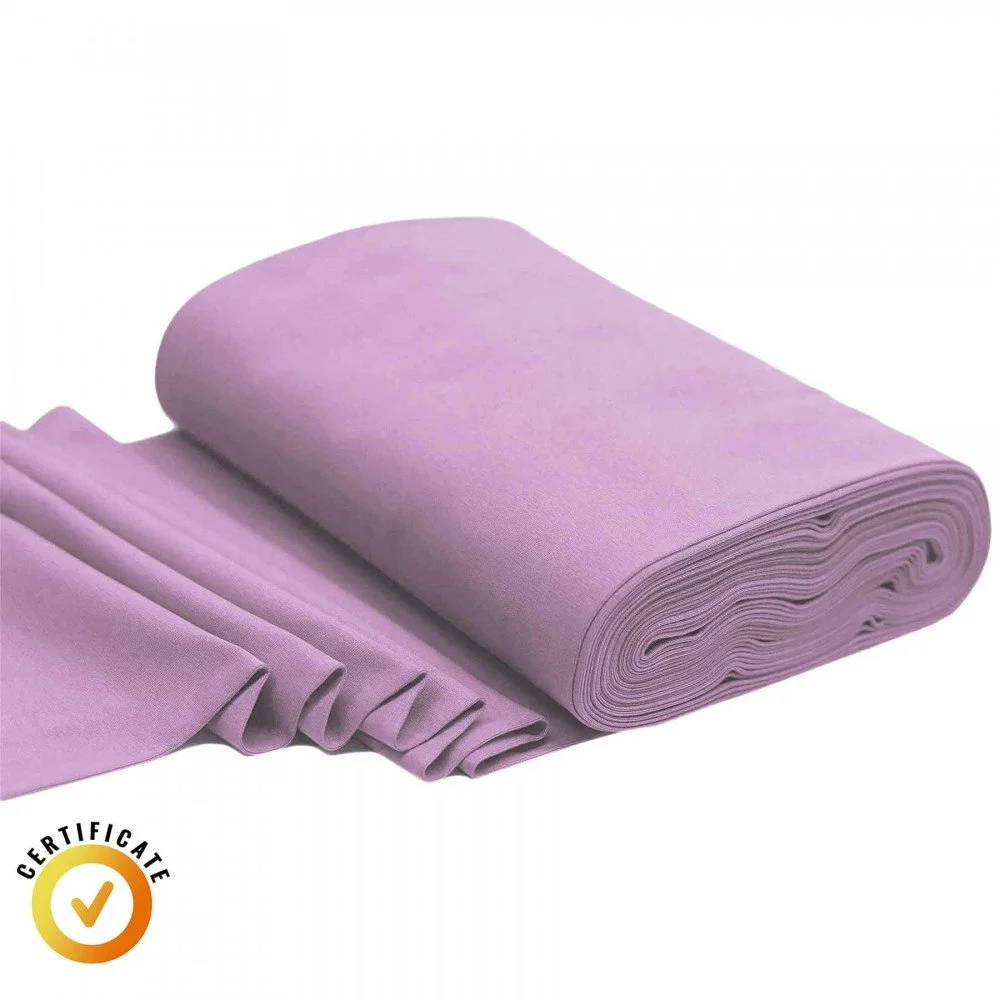 Bio Bündchenstoff 1x1 Pastell Flieder