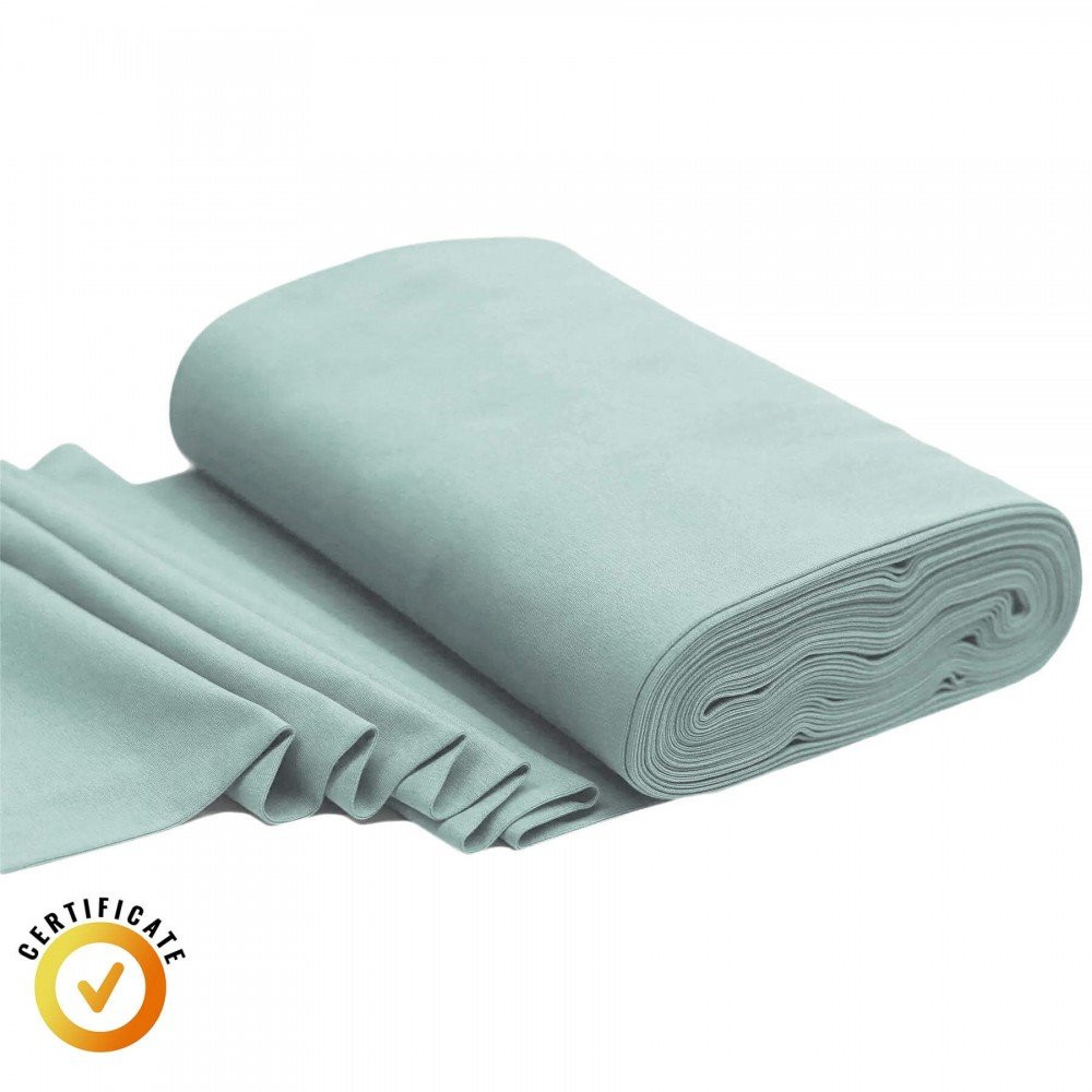 Organic Cuff Fabric 1x1 Sea Green - (Cuffs Rib)