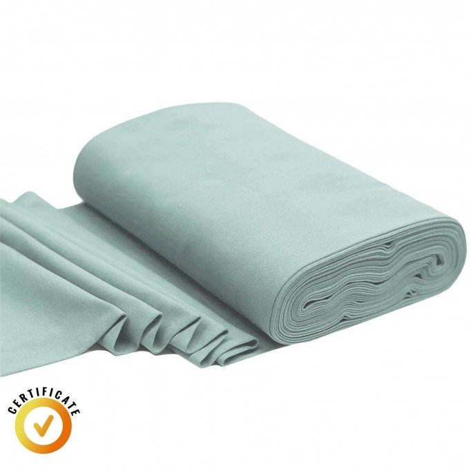 Organic Cuff Fabric 1x1 Sea Green - (Cuffs Rib)