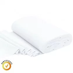 Tessuto Polsino Di Cotone Organico 1x1 Bianco Tessuto Polsino Di Cotone Organico 1x1 Bianco