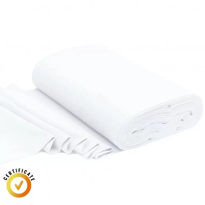 Organic Cuff Fabric 1x1 White - (Cuffs Rib)