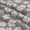 Blume Teddystoff Dunkel Beige  - (Teddystoffe)
