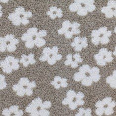 Blomster Teddy Stof Mørk Beige