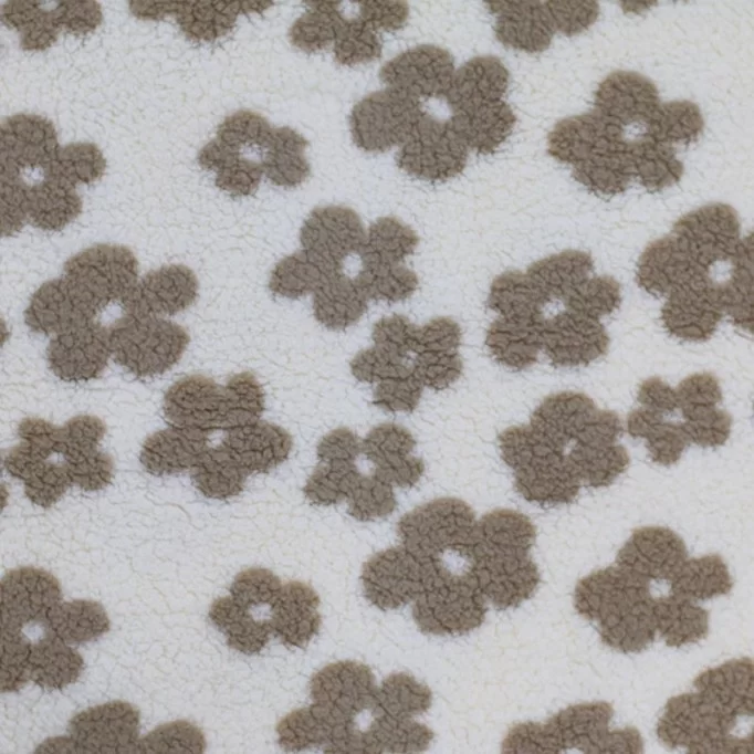 Bloemen Teddy Stof Wolwit - (Teddy Stoffen)