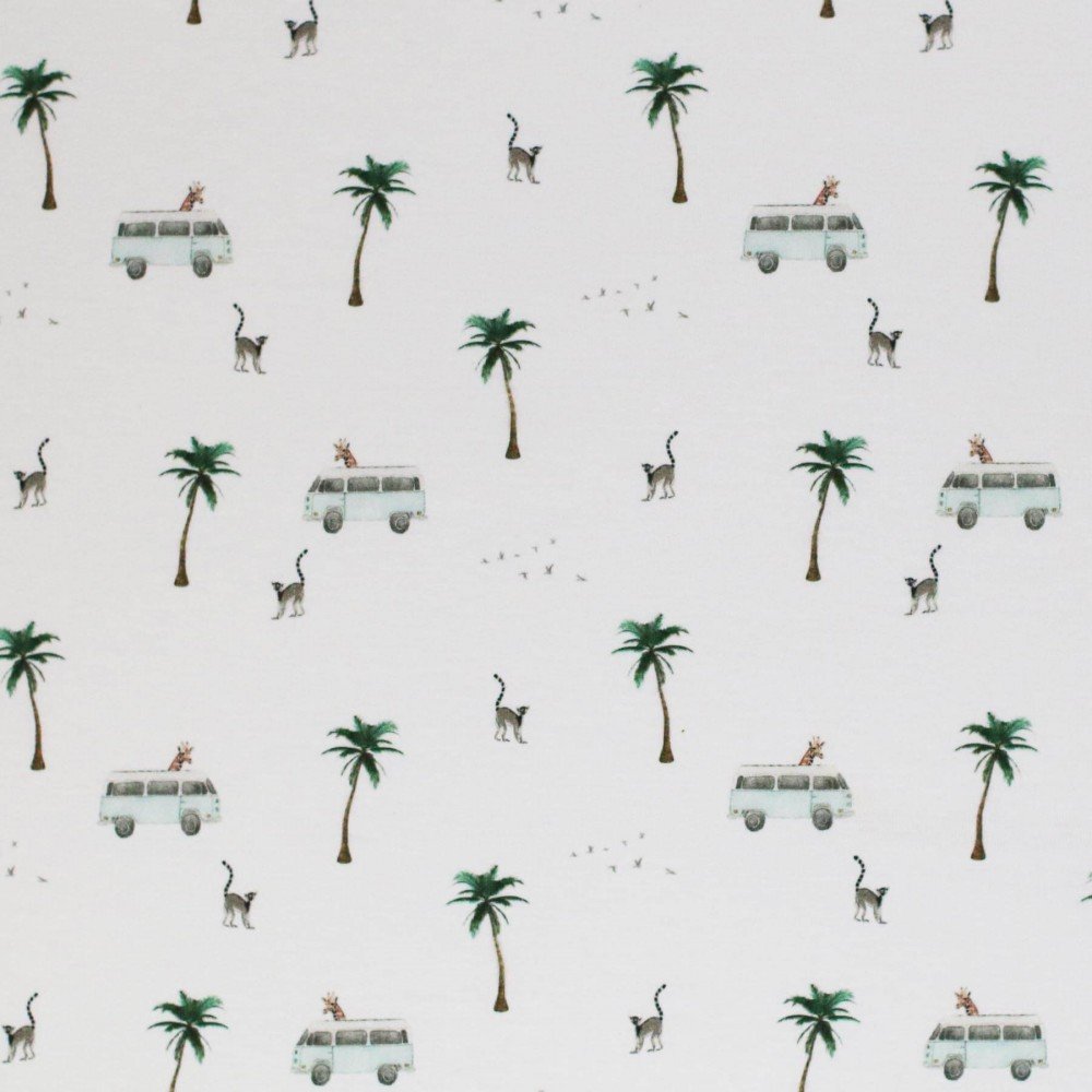 Bomuldjersey Digital Print - Dyre Ferie