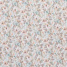 Baumwolljersey Digital - Liebes Blumen Beige