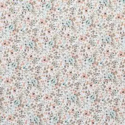 Jersey Cotton Fabric Digital Print - Love Flower Beige Jersey Cotton Fabric Digital Print - Love Flower Beige